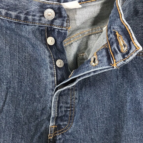 Vintage Levis Men's 501 Jeans Size 36X30 Straight Button Fly Blue Denim Ranch - Picture 8 of 9